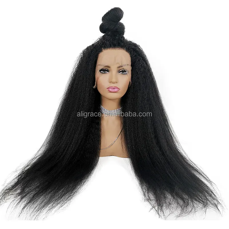 

Glueless Full Lace Wigs Pre Plucked Kinky Straight Full Lace Wig Human Hair 180% Density Brazilian Kinky Straight Wig