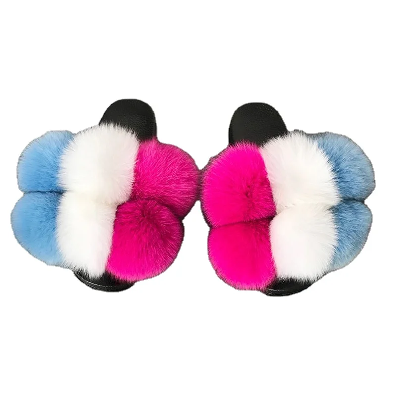 

Best Price Fuzzy Slippers Fur Slippers Genuine, 40 colors