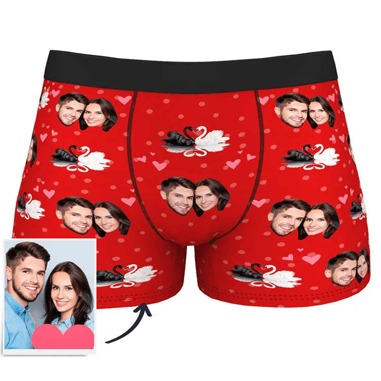 

Dropshipping Custom printed face Wholesale High Quality 100% cotton private label boxers underwear sexy men, Customized