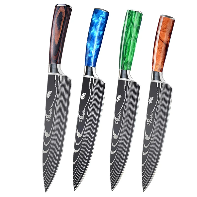 

Amazon Best Seller 8 inch 5CR15 With Wood Handle Damascus Kitchen Chef Knife