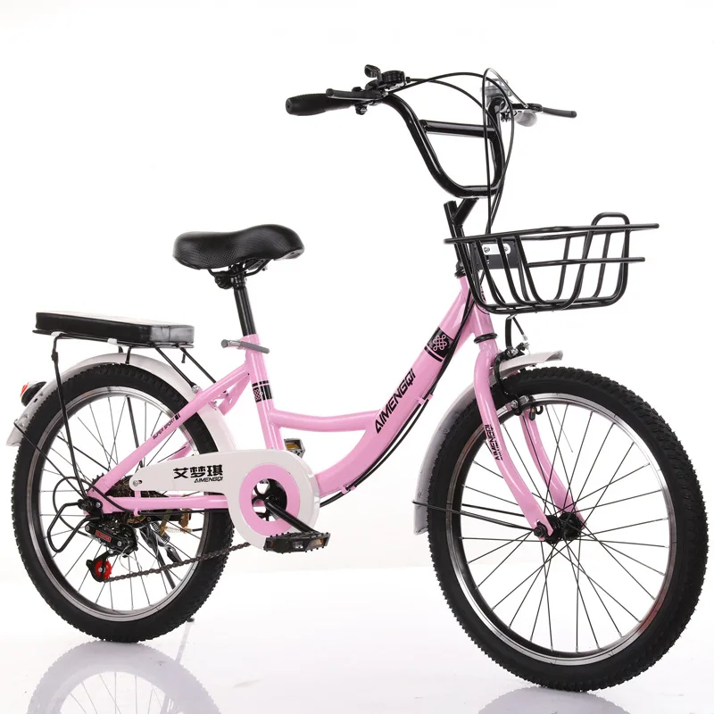 

Hot selling adult student traffic princess bicycle variable speed bicycle city bicycle, White,pink,blue