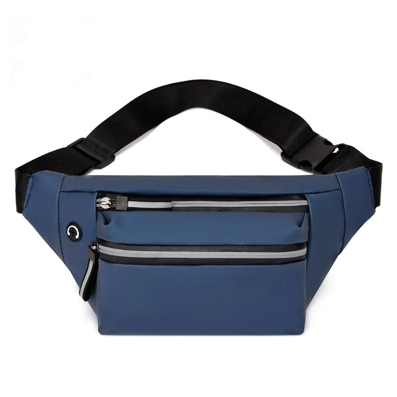 

Wholesale New casual simple nylon waterproof fanny pack multi-layer large-capacity waist bag