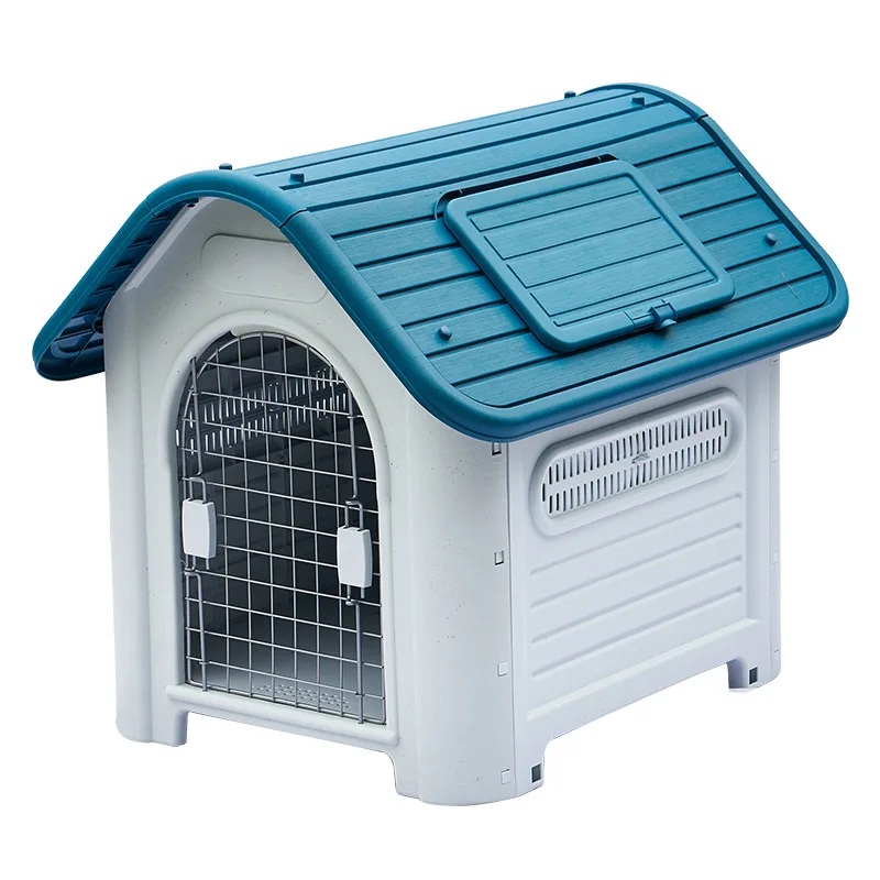 

OEM Wholesale Portable Luxury Design Foldable Blue Indoor Waterproof Outdoor Plastic Pet Dog House