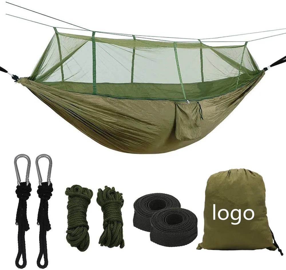 WOQI  Camping Hammock with Net - Lightweight Double Hammock Portable Hammocks for Indoor Outdoor