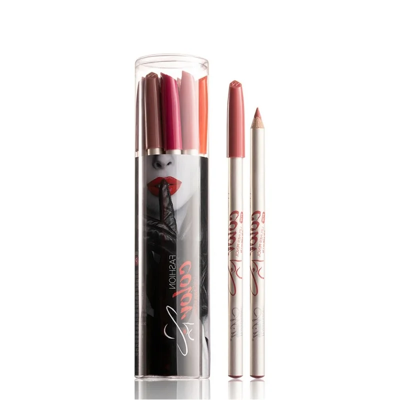 

Customized Logo Eyes Lip Liner Optional Multicolor Nude Lip Liner Kit