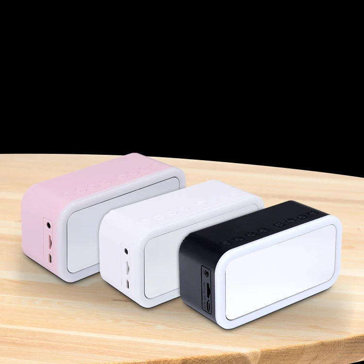 

Alarm Time Clock Smart Metal Double Alarm Clock Portable Bluetooth Speakers