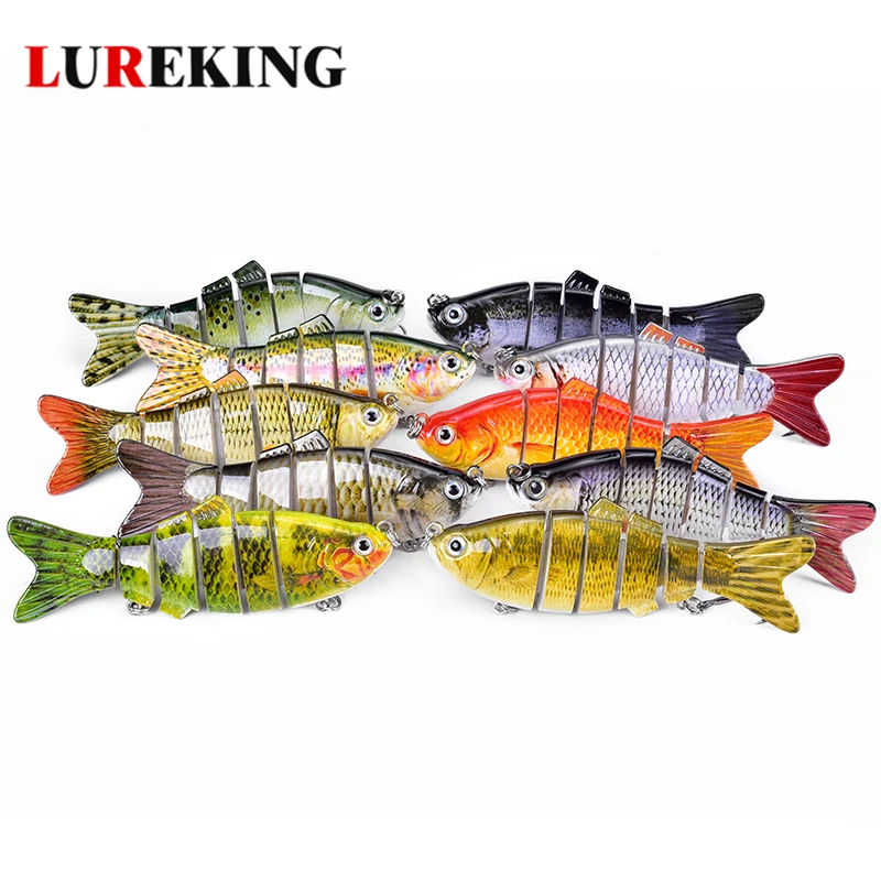 

Lureking wholesale 17.5g 10cm 6 sections swimbait rubber large fish lures