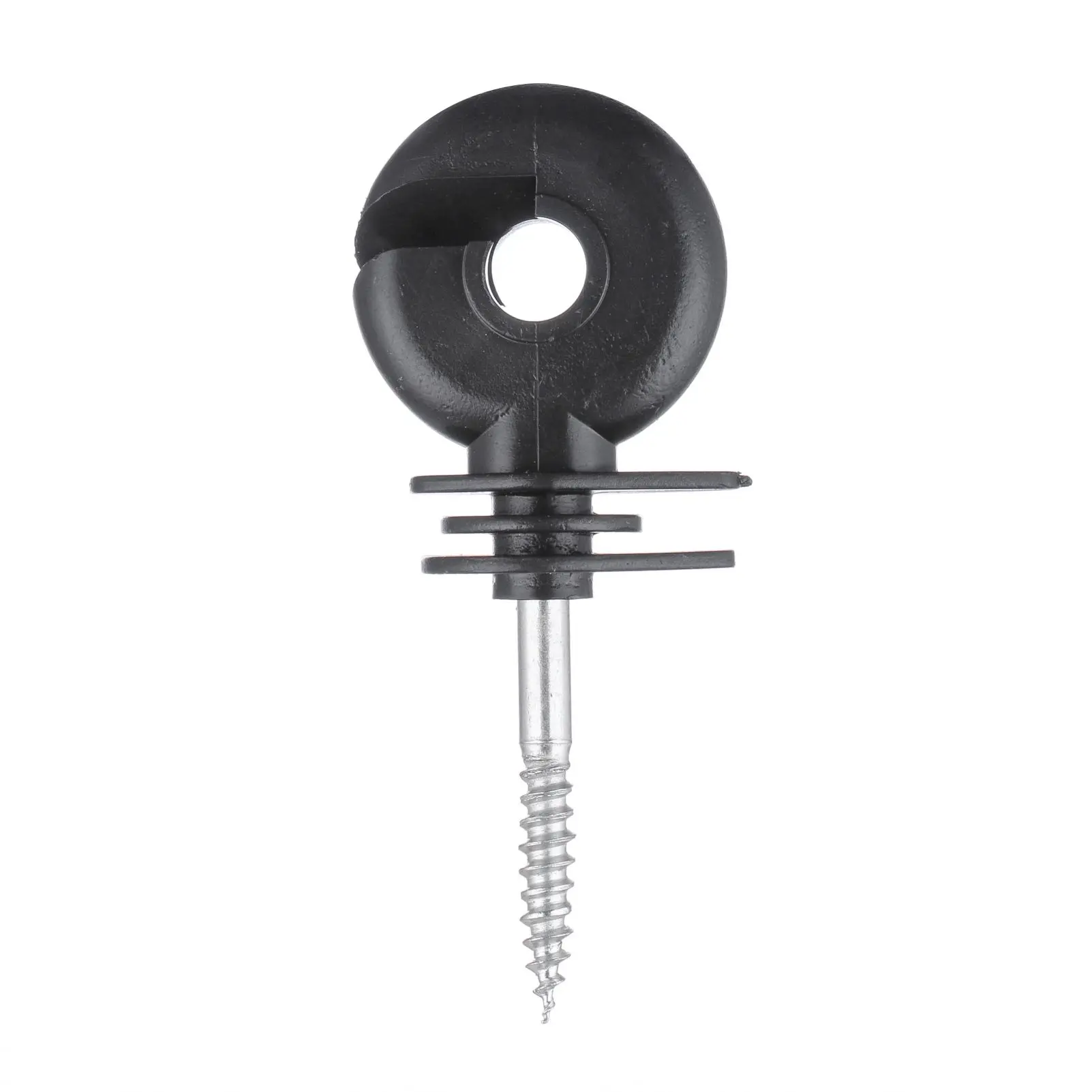 

Durable electric fence Screw-in Ring Insulator for paddock, Black