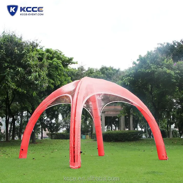 Manufacturing Inflatable party tent with clear PVC roof and color tubes 10'x10'