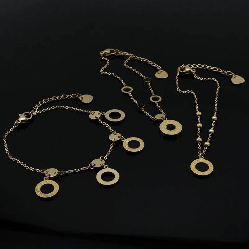 

2021new trendy charms women jewelry gold plated stainless steel bracelet