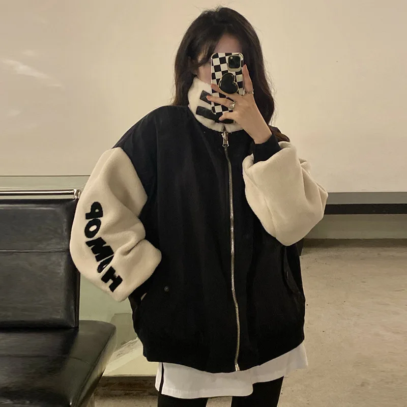 

2021 new arrivals women clothes casual wool winter korean coats fur coat fur jacket reflective coat