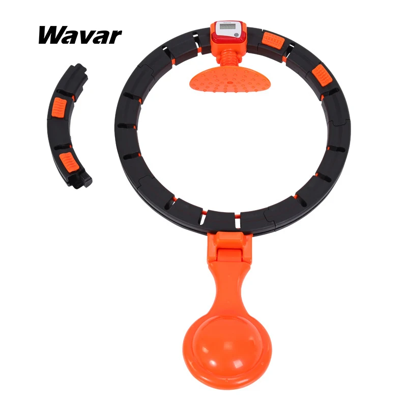 

Best sales workout hula ring black smart counter hula circle digital hoola hoop, Black+orange