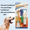 Pet Finger Tooth Brush Stick Paste Dog Toothbrush And Toothpaste Set