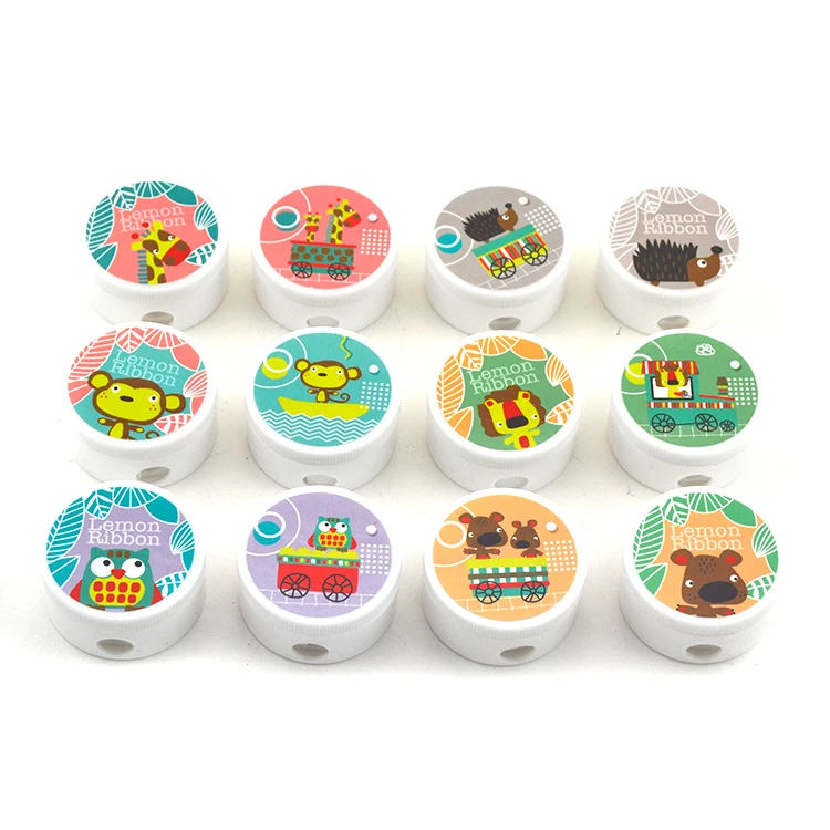 

2021 Factory price round shape pencil sharpener wholesale school stationery promotion gifts plastic pencil sharpener for kids