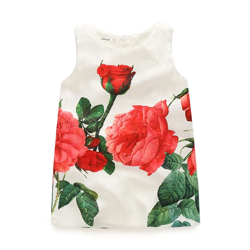 

2021 summer dress fashion flower boutique toddler girls clothes summer brand name baby girls' dresses clothes girls