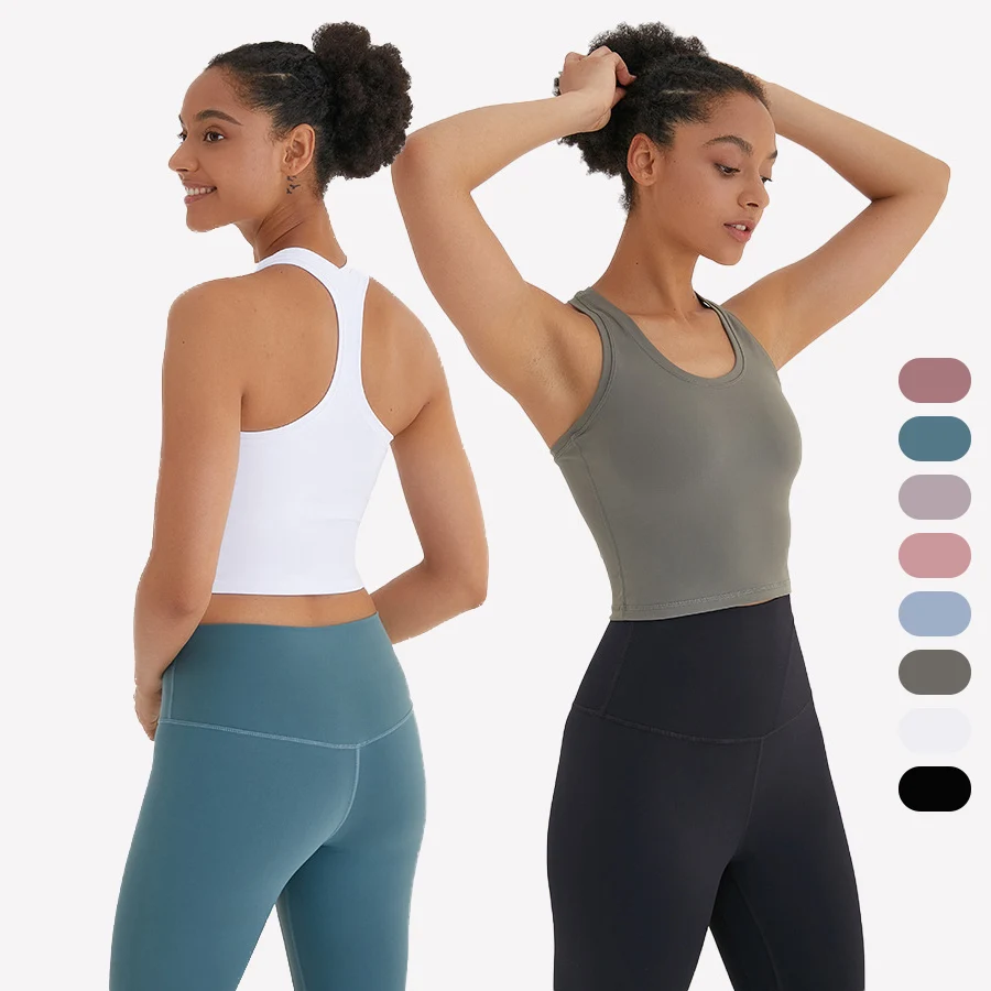 

Private Label Fitness Yoga Tank Top Sleeveless Travel Vest Gym Women Crop Tops