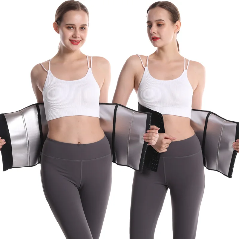 

Amazon Hot Sale Women Waist Trainer Sweat Sauna Weight Loss Exercise Support Back Slimming Running Sauna Sweat Shaper, Picture