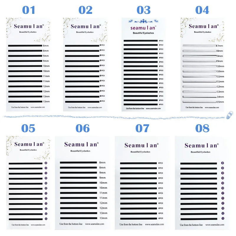 

OEM your own logo private label 12 16 rows eyelash extension papercard