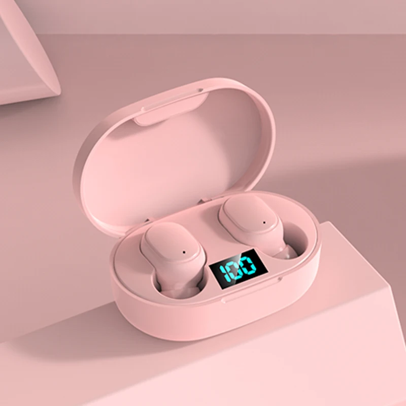 

New 2024 Pink True Wireless Earbuds Kulaklik E6S E7S TWS 5.1 Waterproof Sports Headsets Earphone