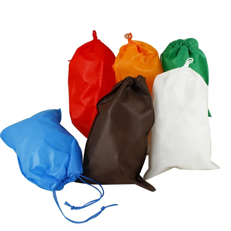 

Customized Christmas Non Woven Gift Bags Drawstring with Logo