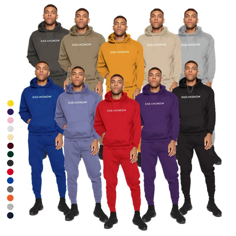 

Wholesale Hot Selling Custom Tracksuits Hoody Sweatsuit Jogging Men Long Sleeves 2 Sets Sweatsuit, Picture shows