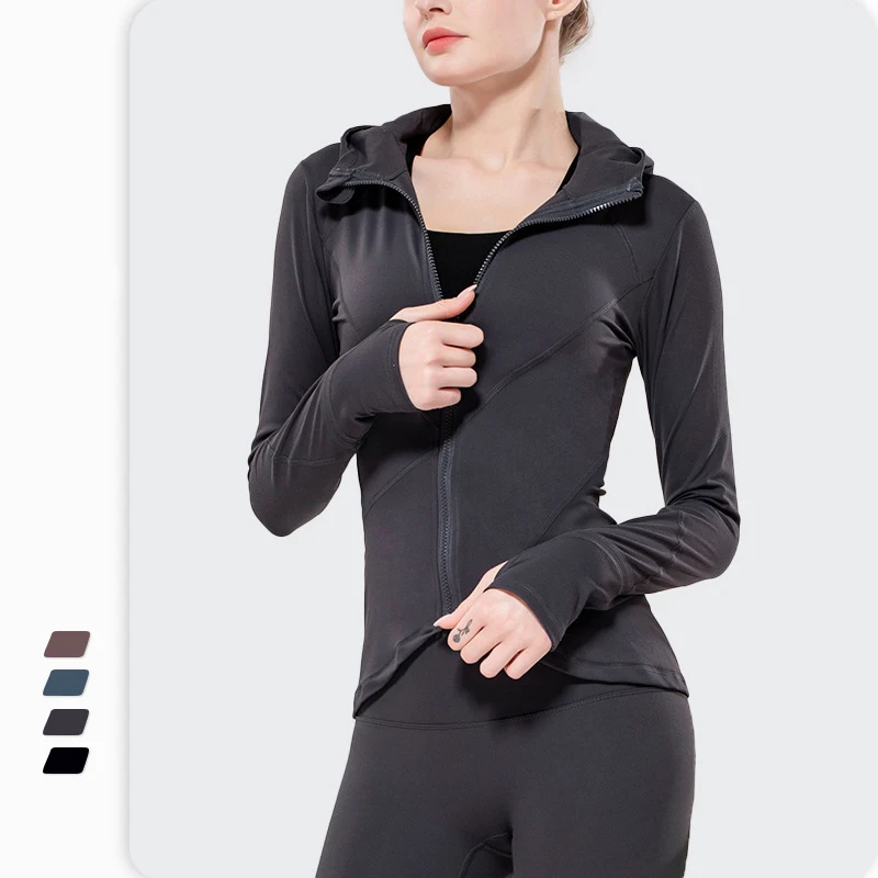 

Luckpanther Ready Stock Women Activewear Slim Fit Girls Gym Workout Jacket Running Solid Jacket, Activewear tank top