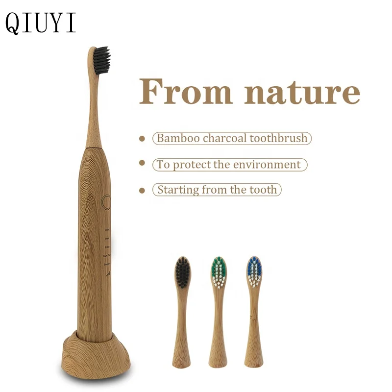 

New product Electric Toothbrush Replaceable Bamboo Toothbrush Heads cleaning toothbrush, Original bamboo colour