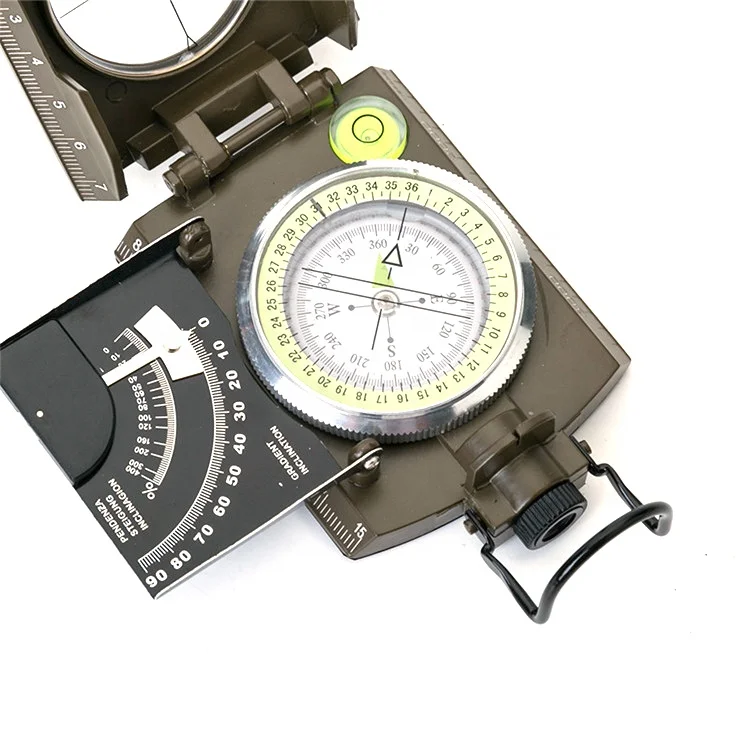 

Drop Shipping Hot Selling Multi-function Survival Camping Prismatic Military Compass Metal Brunton Compass
