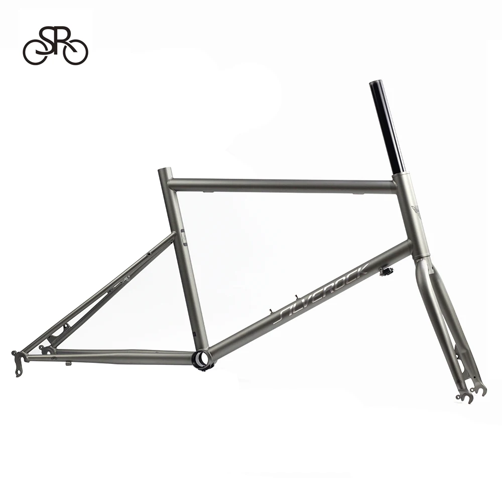 

SILVEROCK Chrome Frame Fork 451 406 20" 1 1/8" Minivelo Frame Fork Disc Caliper U Brake Urban Adult Mini Road Bikes Frameset