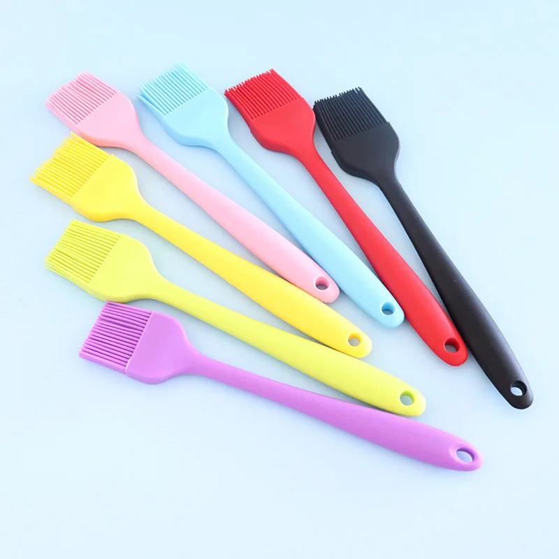 

Professional Wholesale Food Grade Kitchen silicone kitchen access Brush Oil Barbecue Silicone Cooking Oil Brush for BBQ, 9 color