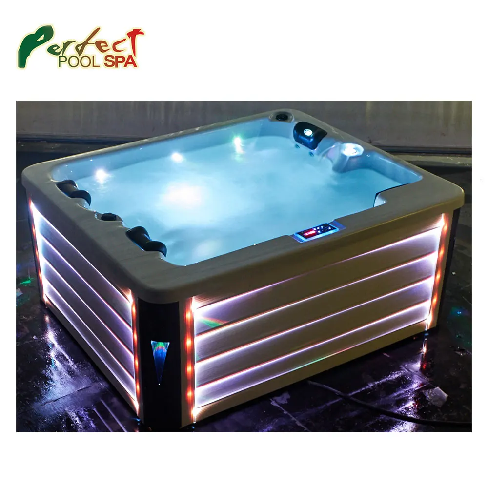 Best Selling 3 Adults&1 Massage Bathtub Outdoor Hot Tub Spa With 7 Colors Led Light Buy Mini