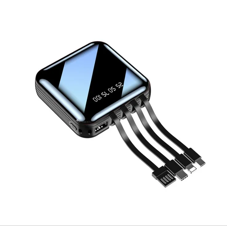 

20000mah 10000mah Mini Power Bank Mirror Design Power Bank Digital Display USB Charger mini powerbank