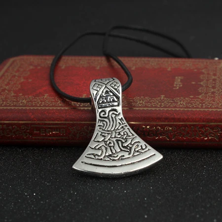 

Viking personality alloy axe pendant men's necklace accessories Pendant charm necklace, Picture