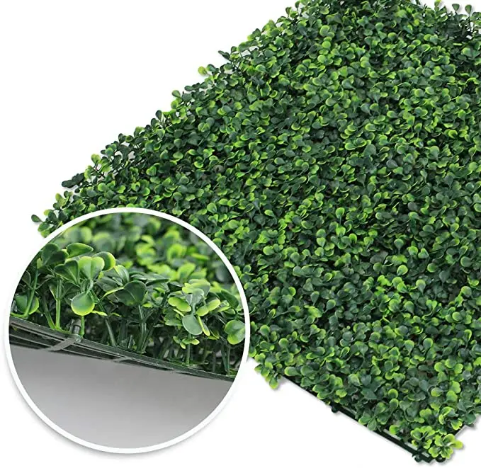 

High Quality artificial boxwood hedge panels Artificial Greenery Walls 50X50cm, Green and customized color