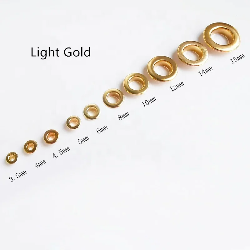 

High quality shiny round ring garment decoration shoes accessories alloy stainless brass eyelet