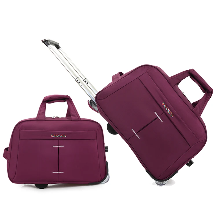 

Trendy rolling luggage frame for women, lady travel time brand names trolley bag