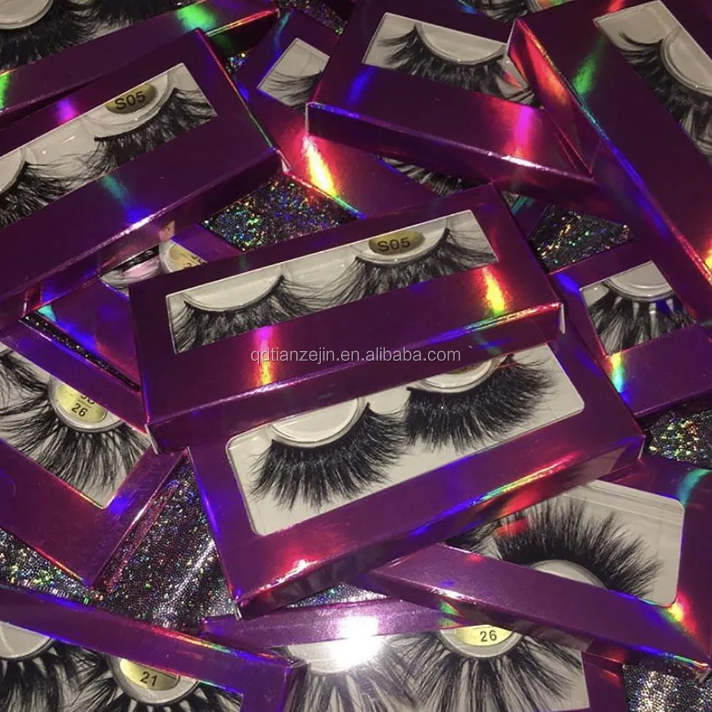 

wholesale 100% real 3d eyelashes natural vendor new design 25mm mink lashes with customize packaging box, Black, color or multi-color customization