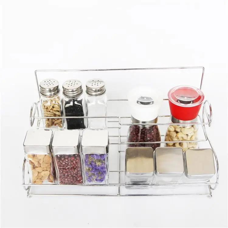 

High Quality Glass Jar Set Spice Jar With Stainless Steel Lid, Transparent