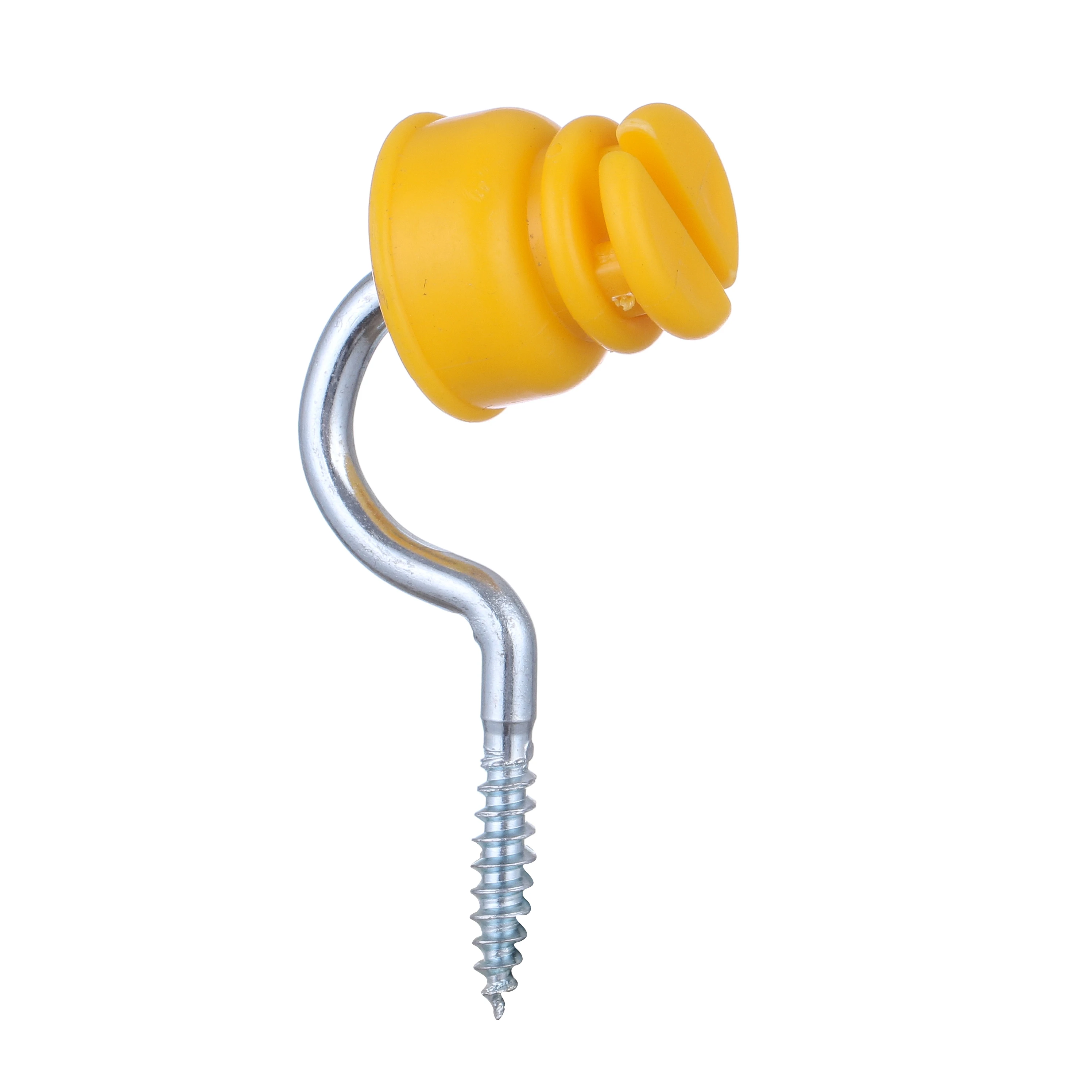 

Electric Fence Wood Post Insulator Screw-in Insulator with Galvanized Steel, White, black, yellow or can be customized