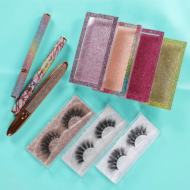 

wholesale full strip lashes vendor customized boxes logo lashes 2021 whispy 6d lashes 25mm 30mm 3d fluffy 100% mink eyelash book