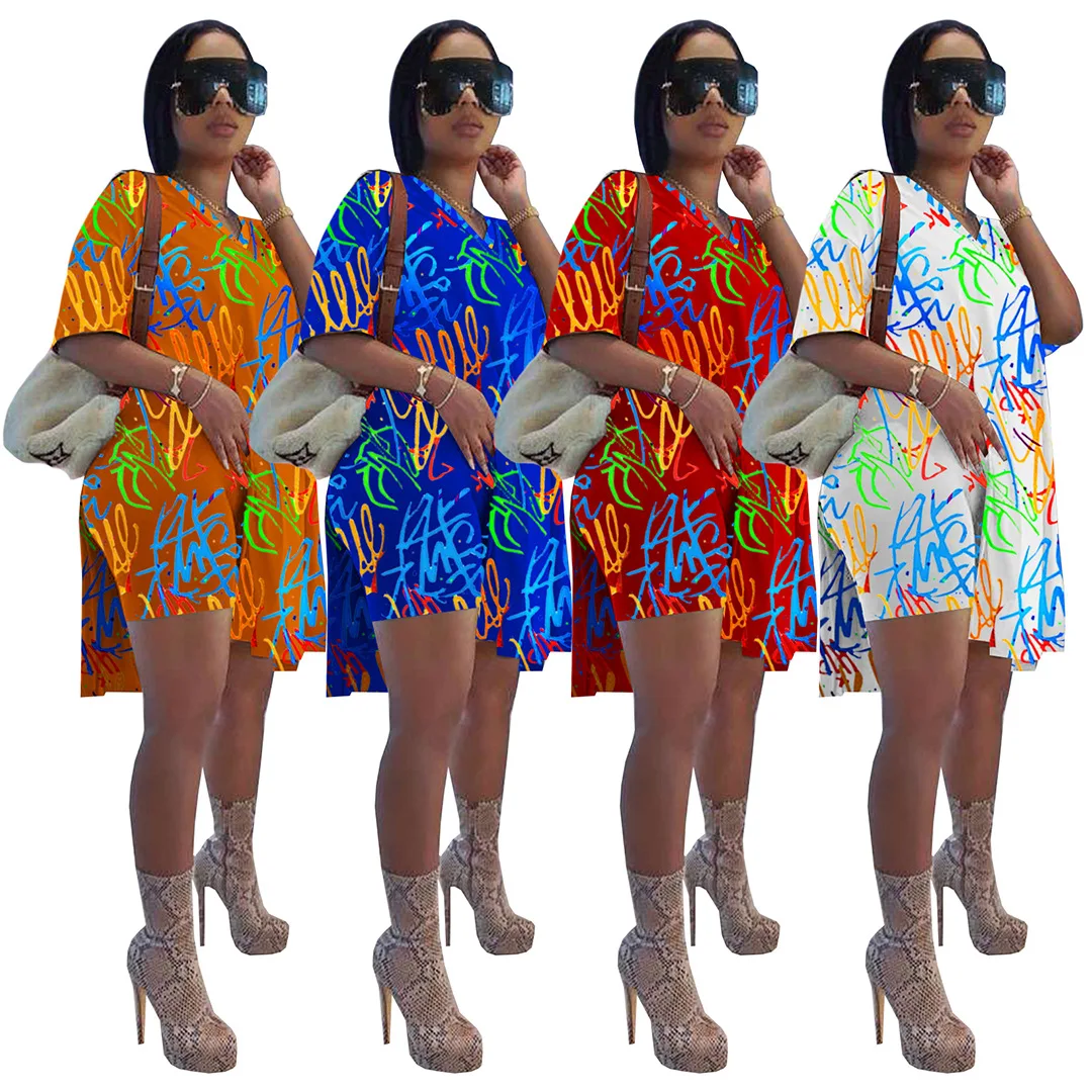 

women summer set two piece casual suits shorts long tshirts woman clothing 2021 printed tracksuits clothes