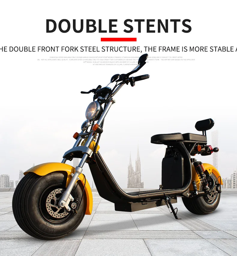 2019 wide tire two wheels with coc and EEC good quality cheap price  citycoco