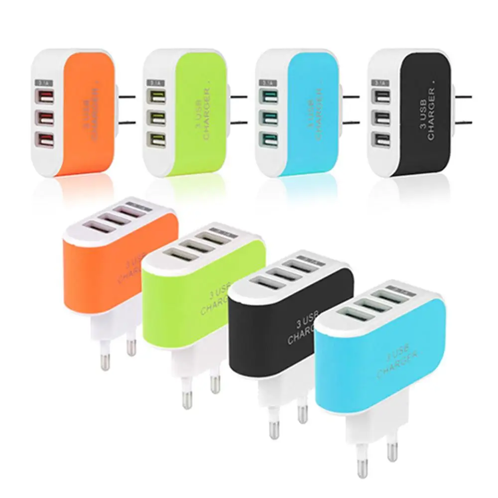 

Hot Universel Usb Wall Charger American Europe standard US/EU Power Adapter Charger With LED Indicator Light