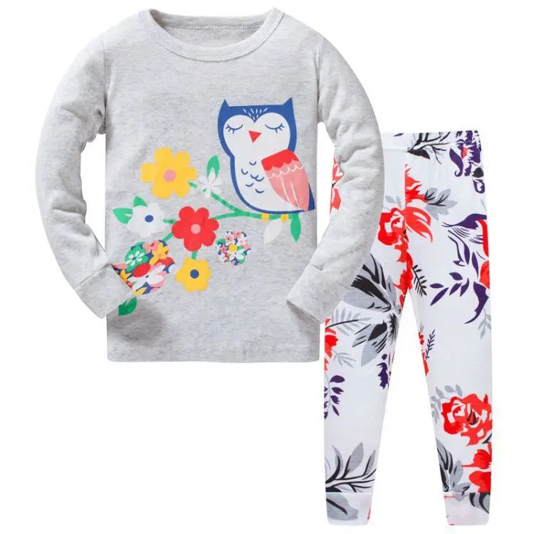 

Jersan High Quality 100% Cotton Kids Clothing Set Kids Loungewear Pajamas Korean Sleepwear Cartoon Pyjamas Kids, Many colors