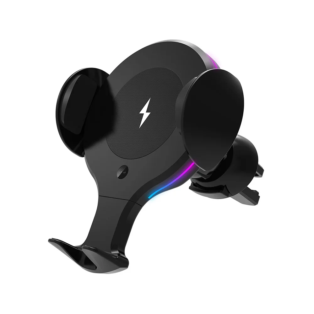 10W Wireless Car Phone Charger Automatic Clamping Fast Charging Mount in Car for iPhone 11