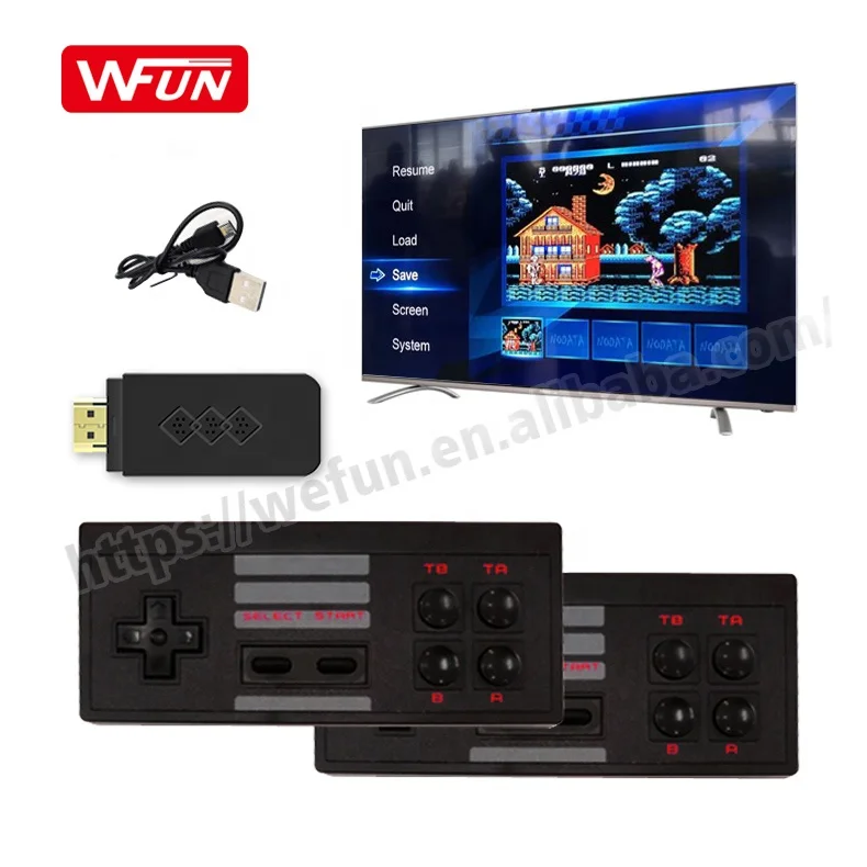 

2021 Portable Handheld U-Box USB Wireless TV Game Console HD 4K Game Stick Built-in 953 Retro Classic Video Games, As the pctures show