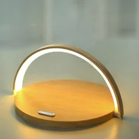 

led lamp rainbow bridge 10w Qi wireless charger with stand holder for mobile phone