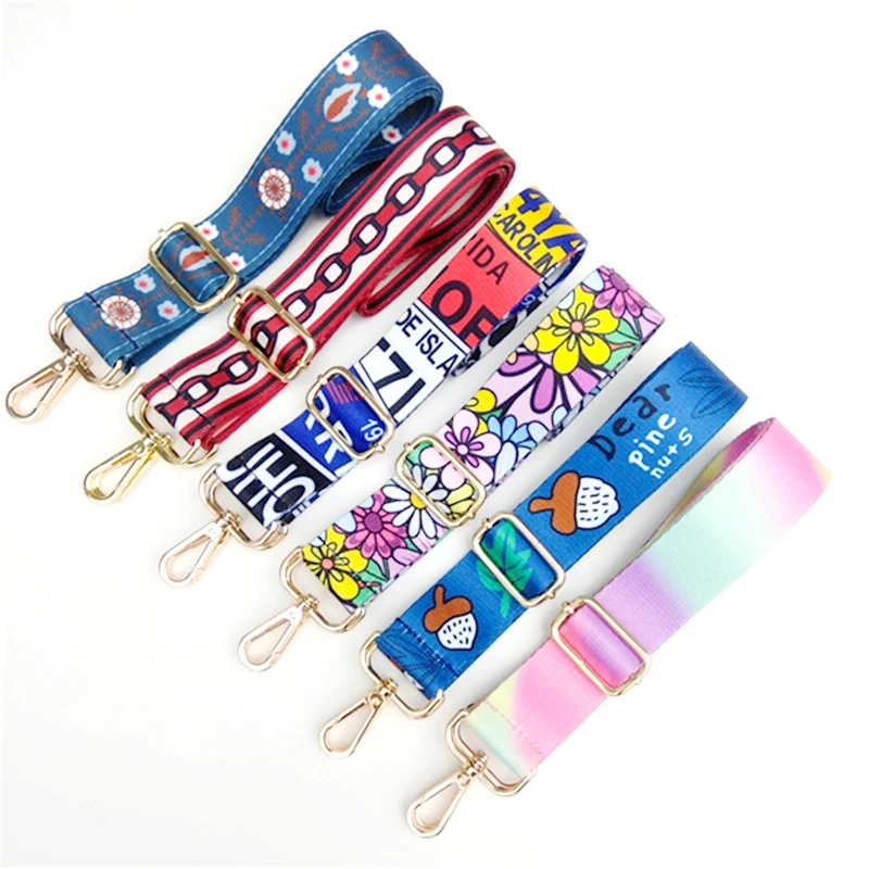 

Hight Quality Fancy Straps For Purse Multi Color Printing Customised Bag Strap For Handbag, As picture