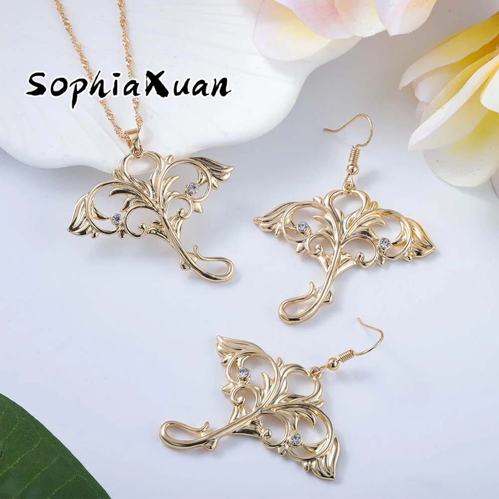 

SophiaXuan simple pendant jewelry gold filled necklace 14k gold jewelry wholesale polynesian earrings set hawaiian wholesale, Picture shows