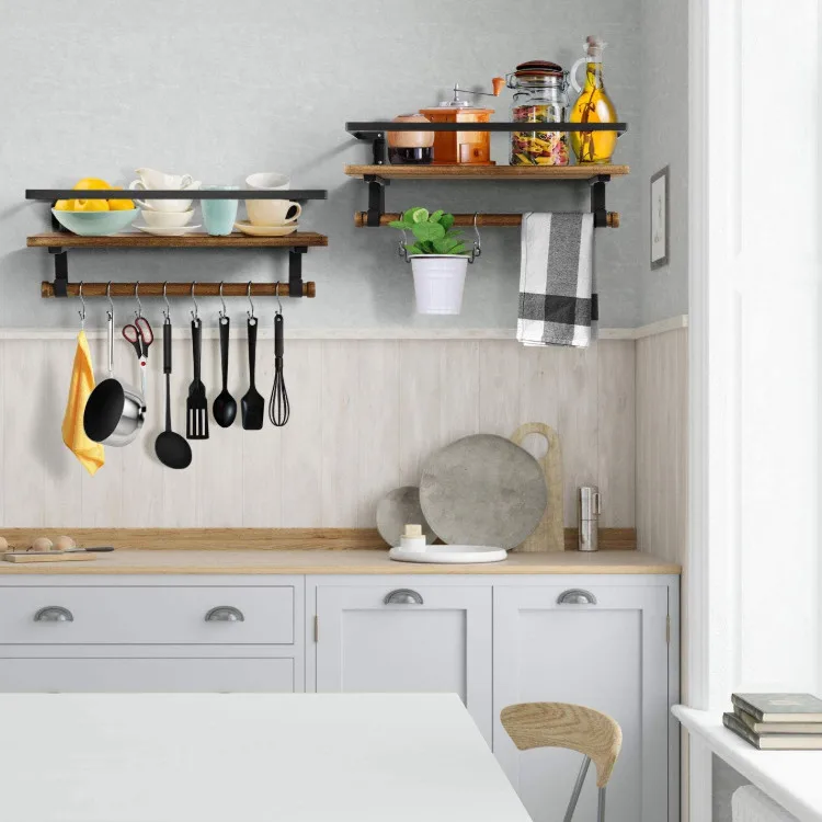 wooden decoration wall shelf